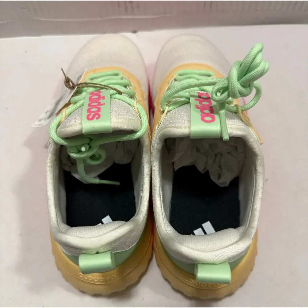 Adidas Kaptir Flow 2.0 Off White Wonder White Lucid Pink unisex 7-Y JR8090 New